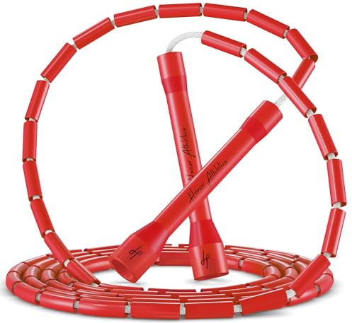 Honor Athletics 2.0 Corda per Saltare con Perline - Regolabile con Manici Indistruttibili e Perline Infrangibili per un Allenamento Fitness Avanzato (Rosso Speedster)