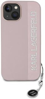 CG MOBILE Karl Lagerfeld KLHCP15SPSAKDGCP Hülle für iPhone 15/14 / 13 6.1 Rosa hardcase Saffiano Rhinestones & Charm