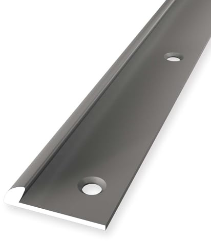Einfassleiste 4 x 18 x 2500 mm Einfassprofil Abschlussprofil Aluminium eloxiert Glatt Versenkt Gebohrt Edelstahl