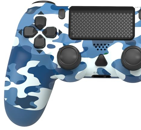 YCCSKY Controller für PS-4, kabelloser Controller für PS-4, Audiofunktionen mit doppelter Vibration/Touchpad/6-Achsen-Gyroskop, Gamepad-Controller, kompatibel mit PS-4-Konsole (blau)