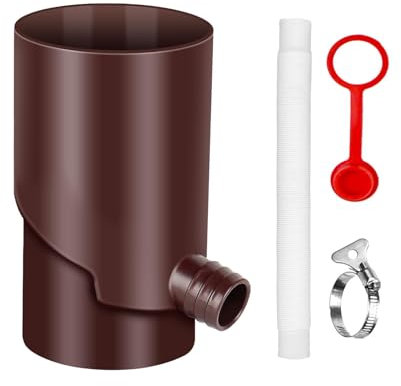 Regenwassersammelfass – Wetterfestes Fallrohr Regenfass Kit | Regenfangsystem, sammelt Regenwasser aus der Dachrinne, für Gartenbewässerung, Reinigung