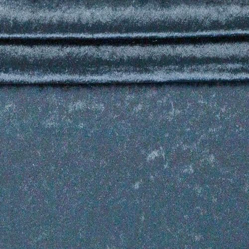 Pannesamt Samt-Stoff ab 0,5m Velvet Dekostoff Kostümstoff Panné Samt glänzend Farbwahl, Farbe:18-4027 taubenblau