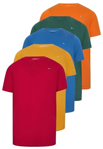BadRhino Big & Tall 5 Pack & Blue Core T-Shirts - Men's - Plus Size Curve