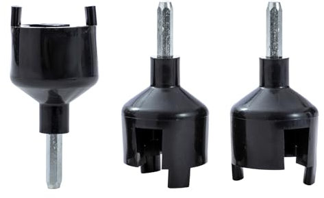 KATSU Tools Lot de 3 mandrins de perceuse pour clôture électrique pour isolateurs, anneau à visser, poteau en bois, isolateurs à anneau de clôture, vis