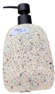 Asashizen Classic Terrazzo - Dispensador de jabón de resina retro para baño, fácil de llenar y limpiar, para fregadero de cocina, botellas recargables de champú y acondicionador