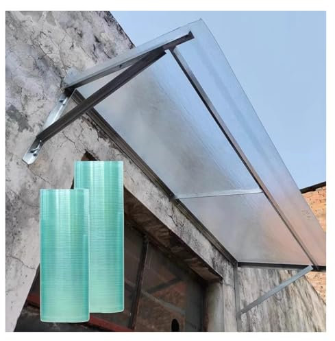 UHEKC Rouleau Polycarbonate Transparent, Feuille Polycarbonate Panneaux de Toit Isolés pour Serre, Marquise Porte D'entree Plaque de Remplacement 0,8mm(1x20m/3.28x65.6ft)