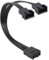 Rudiaoa 4Pin PWMs Fan Cable 1 To 2 Ways Splitter Black Sleeved 13cm Extension Cable Connectors PWMs Extension Cable