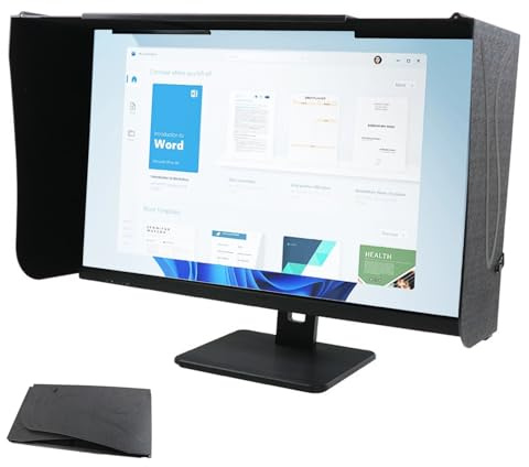 Parasole Per Monitor Per Computer, Schermo Da 17-27 Pollici | (Regolabile Da 41 A 71 Cm), Parasole Per Computer Per Telaio Esterno Del Monitor, Antiriflesso E Anti-Peep