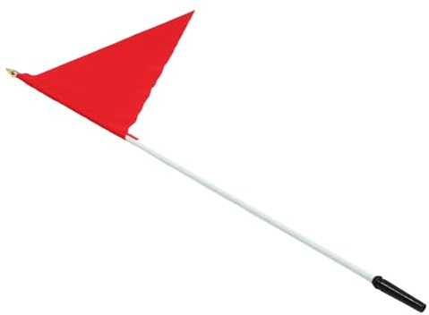 BESTYASH Drapeau de Sécurité pour Voiturette de Golf avec Mât en Métal, Bannière Triangulaire Rouge pour Meilleure Visibilité et Installation Facile