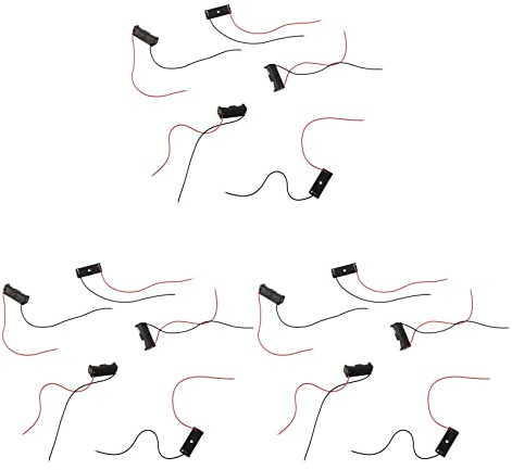 Uikdjgu 15Pcs 23A/A23 Battery (12V) Clip Holder Box Case Black