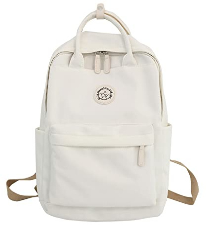ERRORY Schulrucksack für Mädchen, modisch, Nylon, japanischer Laptop-Rucksack, coole Buchtasche, Studentententaschen, Laptop-Rucksack für Damen, weiß, Mass Beauty