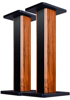Wetsfgdg Supports de Haut-parleurs 2 pcs,Lot de 2 Pieds D'Enceintes en Bois,Salle de cinéma/Salon/Studio d'enregistrement/Bureau(2pcs) 80cm