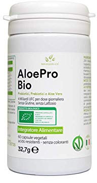 Benessence - Aloe Vera bio, Probiotiques et prébiotiques en gélules végétales - 60 CPS