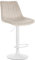 CLP Tabouret De Bar Toni en Velours I Chaise Haute De Bistrot avec Repose-Pieds Hauteur Réglable Pivotant, Couleur:crème, Couleur du Cadre:Blanc