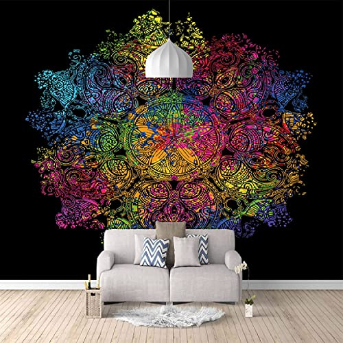 Bemalte Pflanzen Mit Blumenmuster Fototapete 3D Wandbilder, Panoramawandbilder Große Tapete Dekoration Gemälde Tapete, Geeignet Für Wohnzimmer Und Schlafzimmer Kinderzim 350 (Breite) x 256 (Höhe) cm