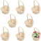 8 Stück Blumenmädchen Korb, Blumenkörbchen Hochzeit, Körbchen Blumenkinder, Herzform, Rattan, Mit Tragegriff, für Hochzeit, Tischdeko, Zeremonie Party, Erfüllen Dekoration Und Lagerung Braucht, Weiß