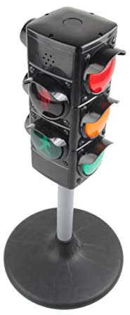 Toyvian Jouet Simulant Feu De Signalisation Réglable pour Apprentissage Sécurité Routière Garçon Fille Jeu Éducatif avec Lumières Colorées