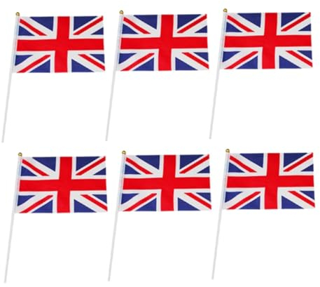 6er Packung Fahnen Union Jack Britische Flaggen Aus Polyester Für Veranstaltungen