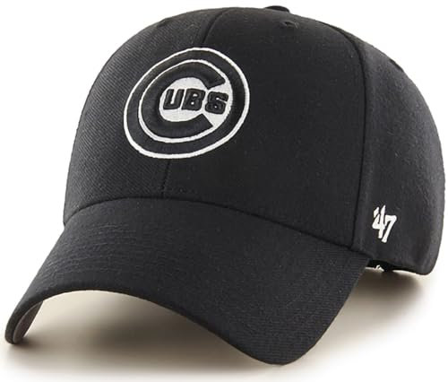 47 Unisex Black White Structure Hat Baseballkappe, Chicago Cubs-Schwarz, Einheitsgröße