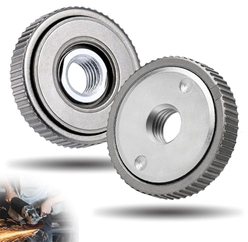 2tlg Schnellspannmutter für Winkelschleifer M14, Winkelschleifer Schnellspannmutter, für Flex Schnellspannmutter, für Flex, Hitachi, Dewalt, AEG, Makita, Metabo, Black & Decker etc Winkelschleifer