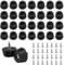50 Pcs Chopping Board Feet with Stainless Steel Screws - Small Rubber Feet for Garden Furniture, Electronics, Kitchen Appliances