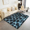 Loussiesd Wabe Teppich 100x150cm für Hexagon Geometrical Modern Teppich Blau Outdoor Teppich für Wohnzimmer Schlafzimmer Moderne Geometrie Küchenteppich