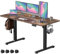 VOSATRON Elektrisch Höhenverstellbarer Schreibtisch 160x60cm Schreibtisch Höhenverstellbar mit Memory-Steuerung und Anti-Kollision Technologie, Rollen, Spleißbrett, Schwarz Rahmen/braun Tischplatte