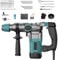 AXGCAA Rotary Hammer Drill, 1200W Electric Rotary Breaking Hammer with Safety Clutch, Heavy Duty Concrete Demolition Hammer with Cushioning Device, 360° Rotating Secondary Handle, for Woodworking