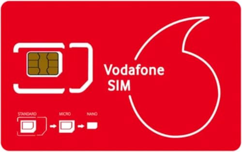 Sim 100% anonima Vodafon Uk, già attiva e pronta per l'utilizzo, utilizzabile in italia, scheda telefonica con contratto a consumo, nessun canone mensile.