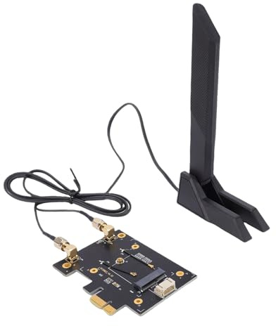 Plyisty WiFi 7 PCIe WiFi-Karte, 2,4 GHz, 5 GHz, 6 Tri-Band-WLAN-Adapter, Bluetooth 5.2, 4200 Mbit/s, Netzwerkkarte mit externer 10-dB-Antenne, für 10, 11