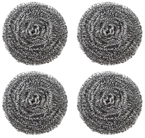 4 Pack Kettle Descaling Balls, Limescale Remover Balls, Stainless Steel Wire Ball, Reusable High-Efficiency Descaler for Kitchen Home Restaurant Camping Prevent Furring Clean Stains Scale