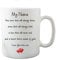 Wall Smart Designs Nana Love You Lots Cœur d'or Cadeau d'anniversaire fête des mères Mug, Blanc
