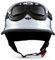 Moto Helmets® D33-Set „Chrome“ · Brain-Cap · Halbschale Jet-Helm Motorrad-Helm Roller-Helm Scooter-Helm Bobber Mofa-Helm Chopper Retro Cruiser Vintage Pilot Biker Helmet Brille Visier · M (57-58cm)