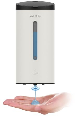 AIKE AK1205E Automatischer Seifenspender Wandmontage, Gewerblich Große Kapazität Edelstahl Flüssigspender für Esszimmer und WC