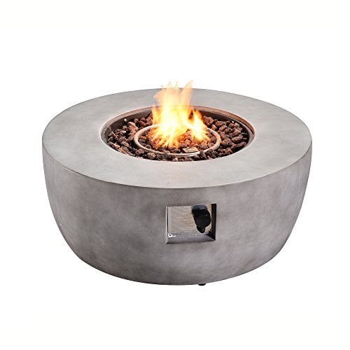 Peaktop - Feuerstelle für den Außenbereich, rund, Beton, Propangas HF36501AA-EU