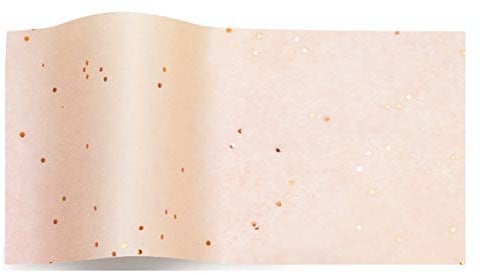 Blush Pink Wrapping Tissue Paper with Rose Gold Gemstones - Large Sheets Sparkly GEM 50x75cm (10 Sheets)