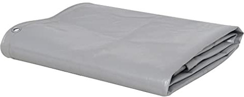 vidaXL Abdeckplane Gewebeplane Schutzplane Bauplane Industrieplane Holzplane Gartenplane Bootsplane BAU Holz Garten Plane 650g/m² 6x8m Grau