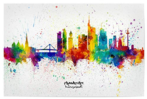 artboxONE Poster 30x20 cm Städte Frankfurt Germany Skyline Splash - Bild Frankfurt City Cityscape