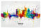 artboxONE Poster 30x20 cm Städte Frankfurt Germany Skyline Splash - Bild Frankfurt City Cityscape
