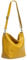 Caspar Klassisch Elegante Leder Handtasche Damen Tasche mit verstellbarem Schultergurt - PREMIUM LINE - Modell No.803 - Made in Italy, Farbe:senfgelb, Accessoires:One Size