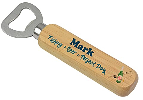 Fishing Beer Bottle Opener Gifts for Him, Dad, Grandad - PERSONALISED Birthday Christmas Fathers Day Fishing Gifts for Husband, Brother, Son, Boyfriend, Uncle - Fishing Fisherman Gift Ideas for Men