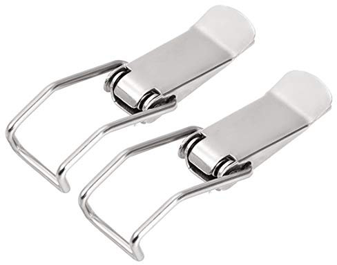 sourcing map 2.87-inch Iron Spring Loaded Toggle Latch Catch Clamp Clip for Trunk Case Box Chest - 2 Pcs