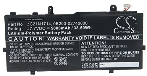 vhbw Akku kompatibel mit Asus VivoBook Flip TP401MA-YS02, TP401N, TP401NA Notebook (5000mAh, 7,7V, Li-Polymer)