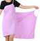 Tyenaza Bademantel, Handtuch, Baderock, wasserabsorbierend, für Damen, Baderock, Schulterriemen, tragbarer Rock, Kleid, Badetuch, Wickeltuch, für Spa/Strand/Sauna, Violett