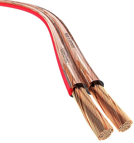 KabelDirekt – 10m Cable de Altavoces (2x2,5mm² Cable de altavoz HiFi, Made in Germany, de cobre puro, con indicación de polaridad, para el mejor sonido posible de su sistema de música)