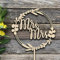 Cake Topper für Mann und Frau Happy Wedding Cake Party Supplies Dekoration Mr Mrs Marry Cake Topper (Hell Gold,wood)
