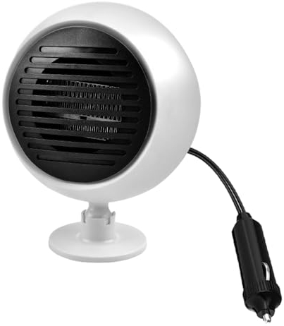 Riloer 12V 120W Tragbarer Auto-Heizlüfter 360 ° Drehbarer Fensterheber Windschutzscheiben-Entfroster Elektrischer Kühler-Heizlüfter