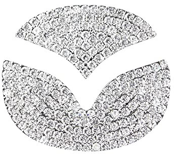 VDARK für Mazda 2 3 6 CX-3 CX-5 CX-9 MX-5 Miata Autozubehör Bling Lenkrad Emblem Aufkleber Auto Interieur Logo Aufkleber 2 Stück Silber