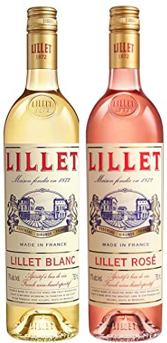 Lillet Wine Based Aperitif Bundle: Lillet Rose, 75cl & Lillet Blanc, 75cl