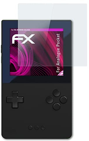 atFoliX Glasfolie kompatibel mit Analogue Pocket Panzerfolie, 9H Hybrid-Glass FX Schutzpanzer Folie